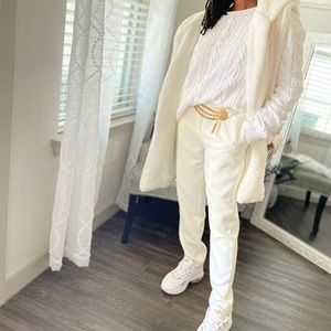 White Teddy Bear Sleeveless Plush Vest